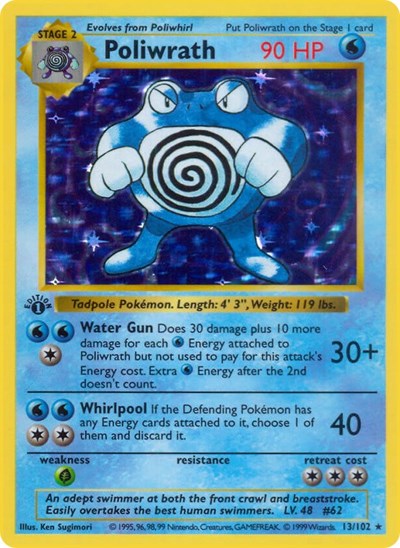 Poliwrath - 013/102 - Base Set (Shadowless)