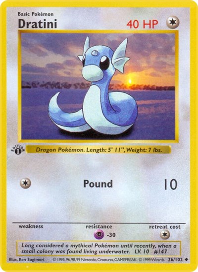 Dratini - 026/102 - Base Set (Shadowless)