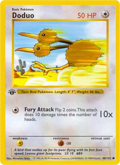 Doduo - 048/102 - Base Set (Shadowless)