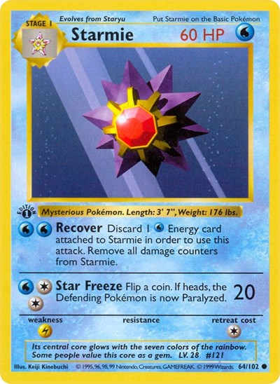 Starmie - 064/102 - Base Set (Shadowless)