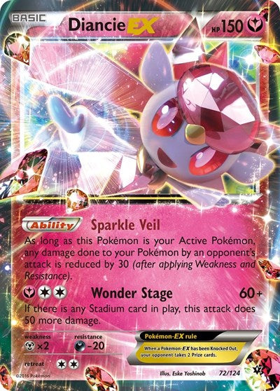 Diancie EX - 072/124 - XY - Fates Collide