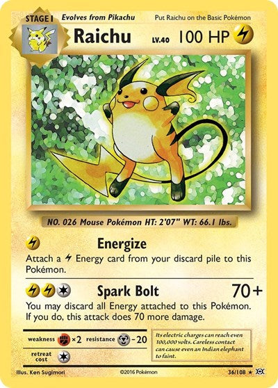 Raichu - 036/108 - XY - Evolutions
