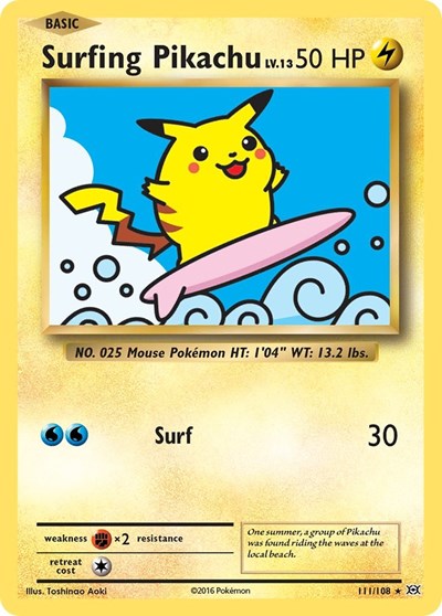 Surfing Pikachu - 111/108 - XY - Evolutions