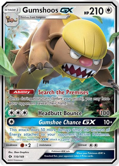 Gumshoos GX - 110/149 - SM Base Set