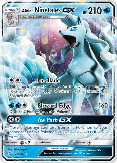 Alolan Ninetales GX - 022/145 - SM - Guardians Rising