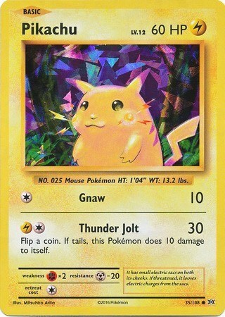 Pikachu (Cracked Ice Holo) - 035/108 - Deck Exclusives