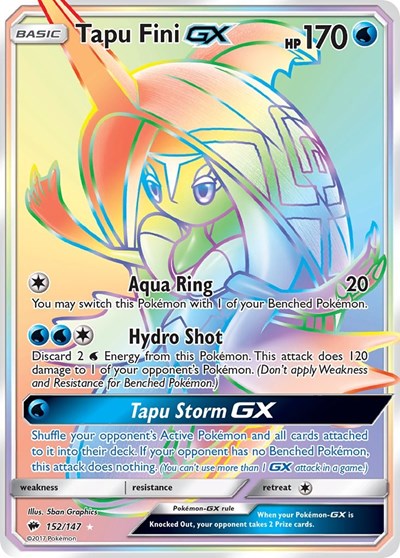 Tapu Fini GX (Secret) - 152/147 - SM - Burning Shadows
