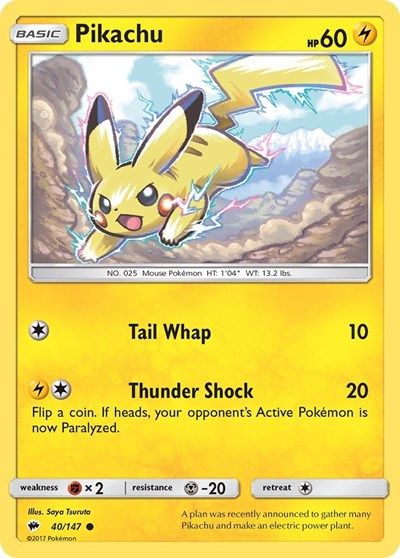 Pikachu - 040/147 - SM - Burning Shadows