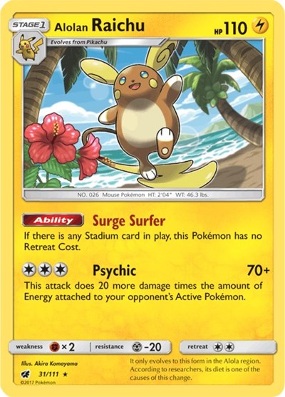 Alolan Raichu - 031/111 - SM - Crimson Invasion