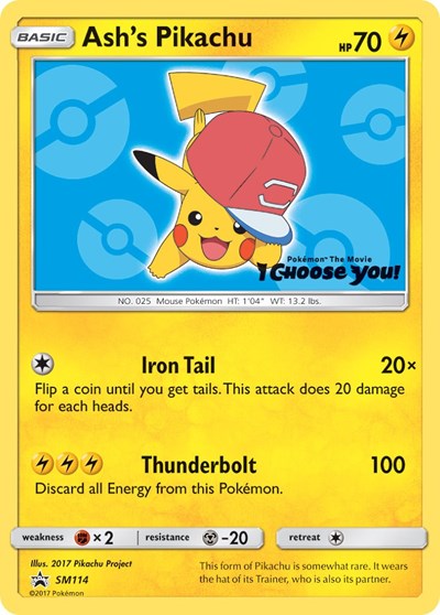 Ash's Pikachu - SM114 - SM Promos