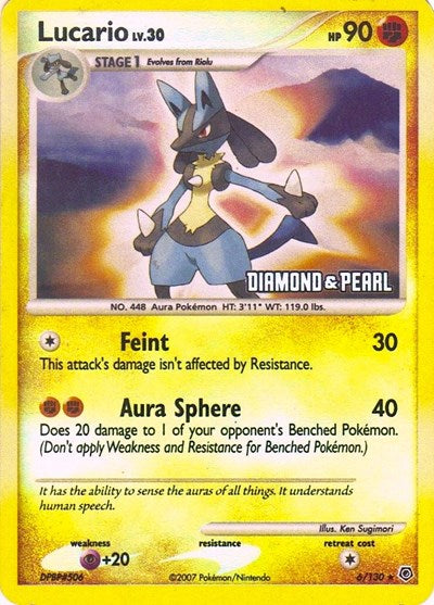 Lucario [Diamond & Pearl] - 006/130 - Burger King Promos
