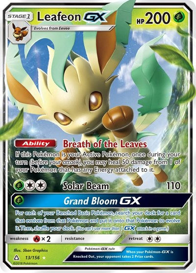 Leafeon GX - 013/156 - SM - Ultra Prism