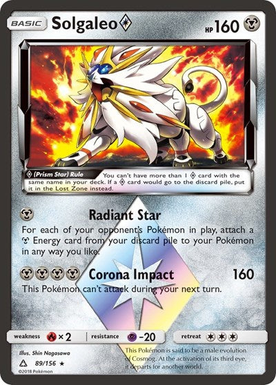 Solgaleo Prism Star - 089/156 - SM - Ultra Prism