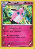 Pokémon trading card featuring Wigglytuff with a pink and yellow border