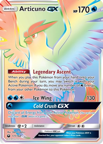 Articuno GX (Secret) - 171/168 - SM - Celestial Storm