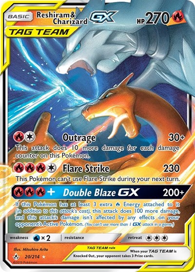 Reshiram & Charizard GX - 020/214 - SM - Unbroken Bonds