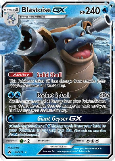 Blastoise GX - 035/214 - SM - Unbroken Bonds