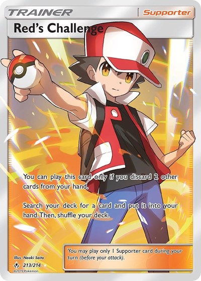 Red's Challenge (Full Art) - 213/214 - SM - Unbroken Bonds