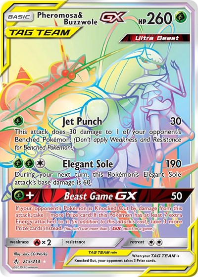 Pheromosa & Buzzwole GX (Secret) - 215/214 - SM - Unbroken Bonds