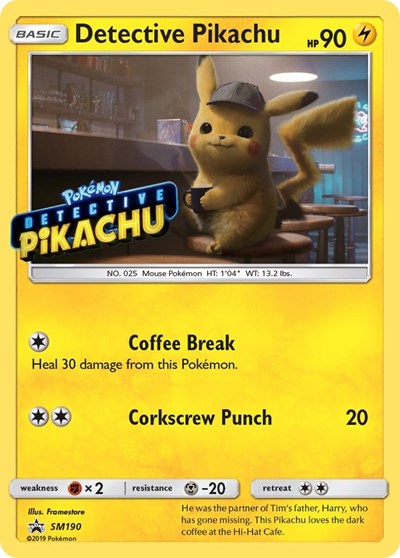 Detective Pikachu (Stamped) - SM190 - SM Promos