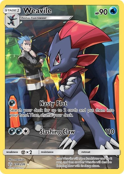Weavile (Secret) - 238/236 - SM - Cosmic Eclipse
