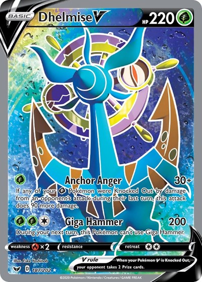 Dhelmise V (Full Art) - 187/202 - SWSH01: Sword & Shield Base Set