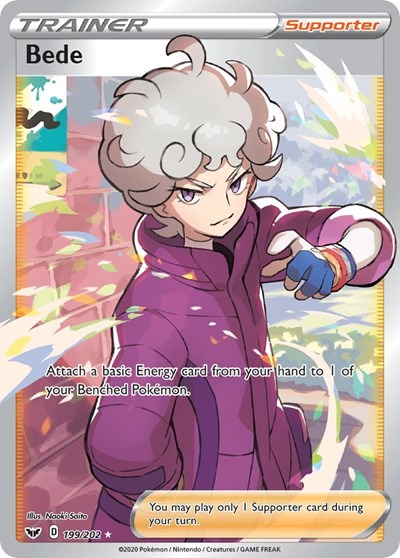 Bede (Full Art) - 199/202 - SWSH01: Sword & Shield Base Set