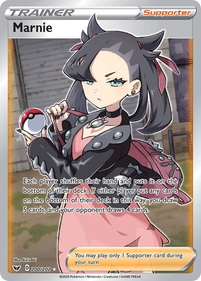 Marnie (Full Art) - 200/202 - SWSH01: Sword & Shield Base Set