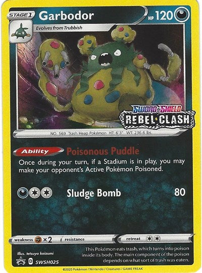 Garbodor (Prerelease) - SWSH025 - SWSH: Sword & Shield Promo Cards