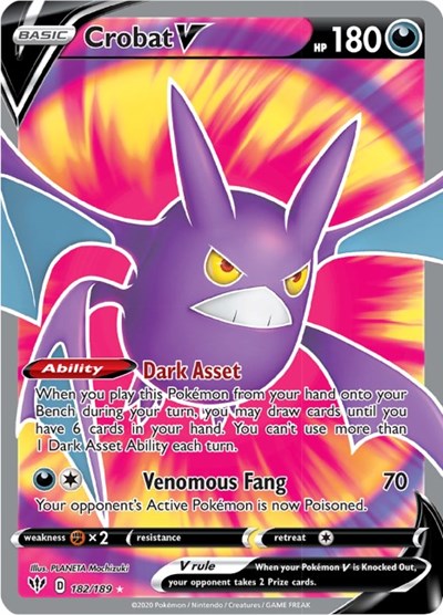 Crobat V (Full Art) - 182/189 - SWSH03: Darkness Ablaze
