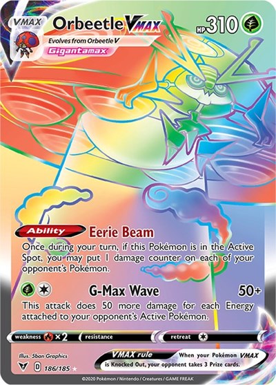 Orbeetle VMAX (Secret) - 186/185 - SWSH04: Vivid Voltage