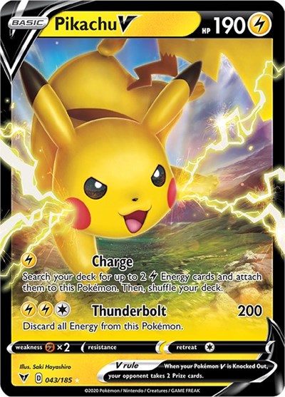 Pikachu V - 043/185 - SWSH04: Vivid Voltage