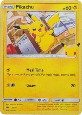 Pikachu - 025/025 - McDonald's 25th Anniversary Promos