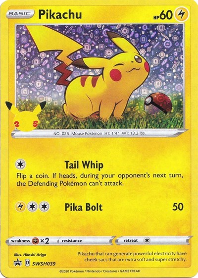 Pikachu (General Mills) - SWSH039 - Miscellaneous Cards & Products