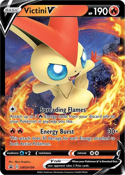 Victini V - SWSH104 - SWSH: Sword & Shield Promo Cards