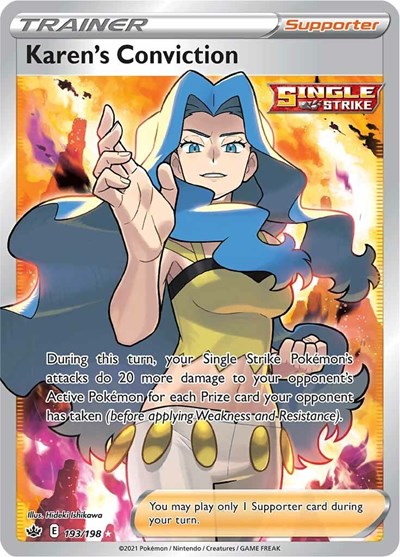 Karen's Conviction (Full Art) - 193/198 - SWSH06: Chilling Reign