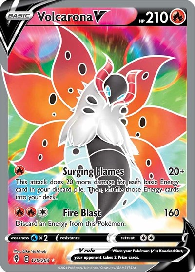 Volcarona V (Full Art) - 170/203 - SWSH07: Evolving Skies