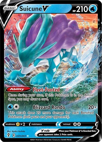 Suicune V - 031/203 - SWSH07: Evolving Skies