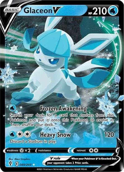Glaceon V - 040/203 - SWSH07: Evolving Skies