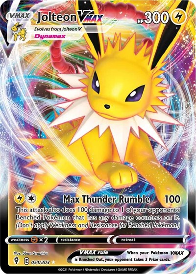 Jolteon VMAX - 051/203 - SWSH07: Evolving Skies