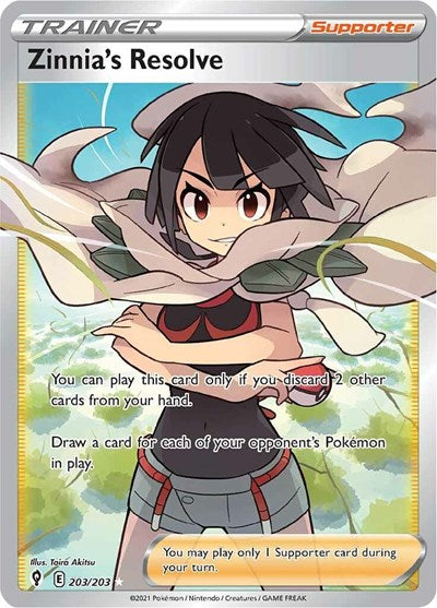 Zinnia's Resolve (Full Art) - 203/203 - SWSH07: Evolving Skies