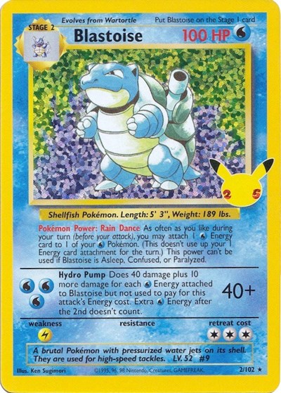 Blastoise - 002/102 - Celebrations: Classic Collection