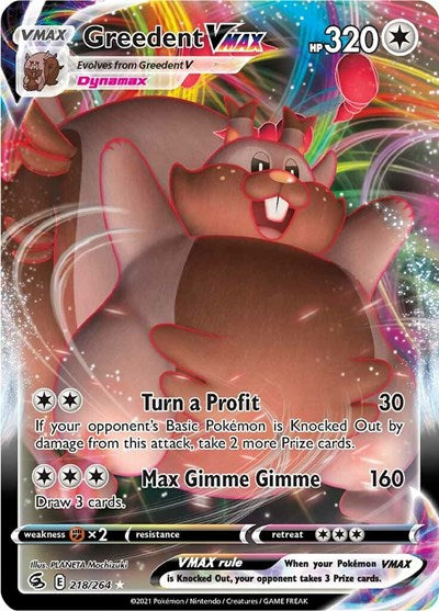 Greedent VMAX - 218/264 - SWSH08: Fusion Strike