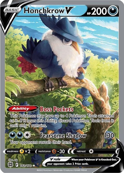Honchkrow V (Alternate Full Art) - 162/172 - SWSH09: Brilliant Stars