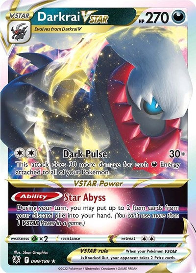 Darkrai VSTAR - 099/189 - SWSH10: Astral Radiance