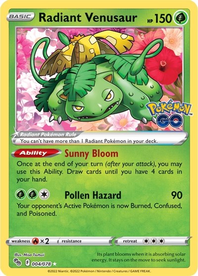 Radiant Venusaur - 004/078 - Pokemon GO