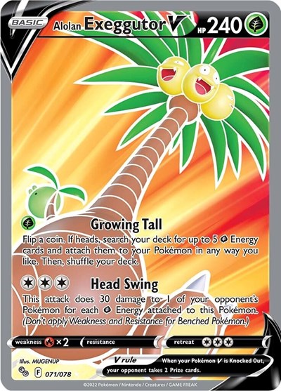 Alolan Exeggutor V (Full Art) - 071/078 - Pokemon GO