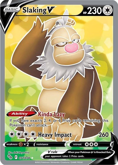 Slaking V (Full Art) - 077/078 - Pokemon GO