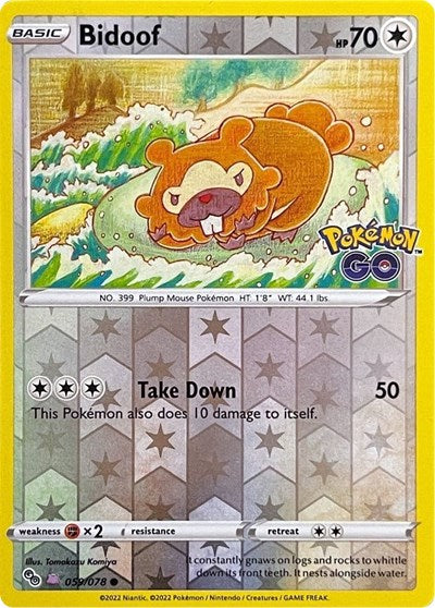 Bidoof (Peelable Ditto) - 059/078 - Pokemon GO