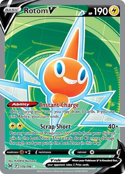 Rotom V (Full Art) - 176/196 - SWSH11: Lost Origin
